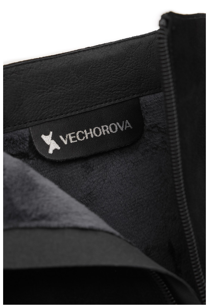 Чорні замшеві ботільйони 4031 VECHOROVA - фото 5