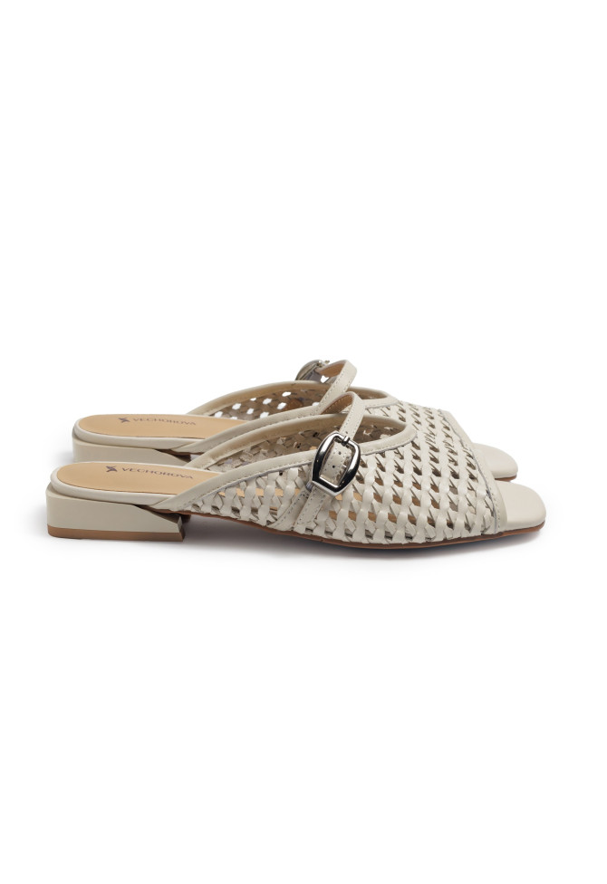 Молочні шкіряні мюлі 4234 VECHOROVA - фото 2