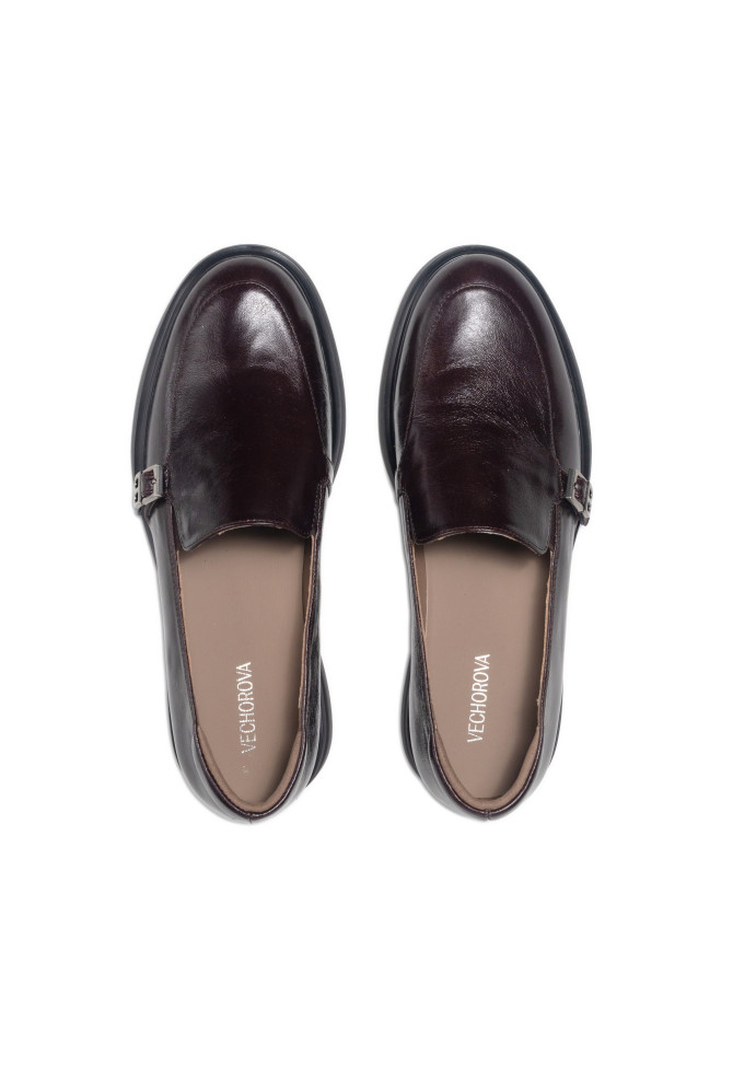 Brown leather loafers 4864 VECHOROVA - photo 4