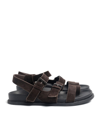 Brown suede sandals 4885 VECHOROVA