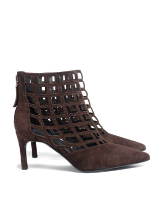 Brown suede ankle boots 4890 VECHOROVA