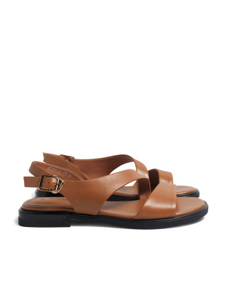 Brown leather sandals 4904 VECHOROVA