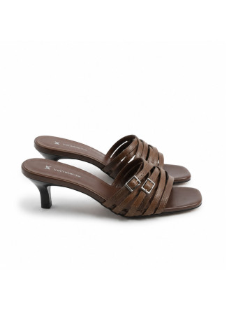 Brown leather mules 5028 VECHOROVA