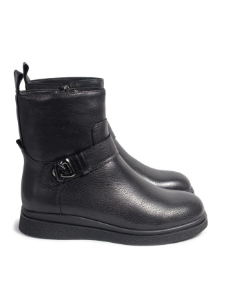 BLACK LEATHER BOOTS 5073 VECHOROVA