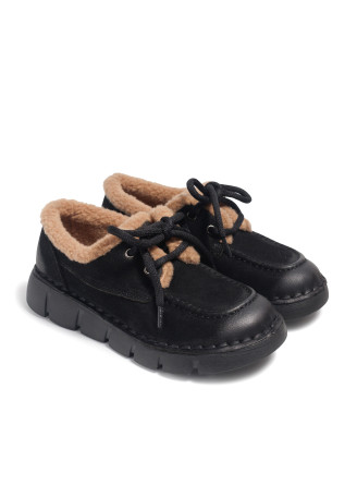 Black suede shoes 5083 VECHOROVA