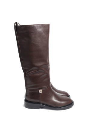 Brown leather boots 5088 VECHOROVA