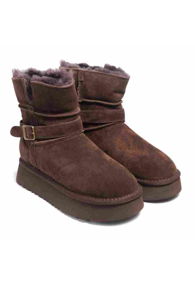 Brown suede Ugg-style boots 5118 VECHOROVA - photo 1